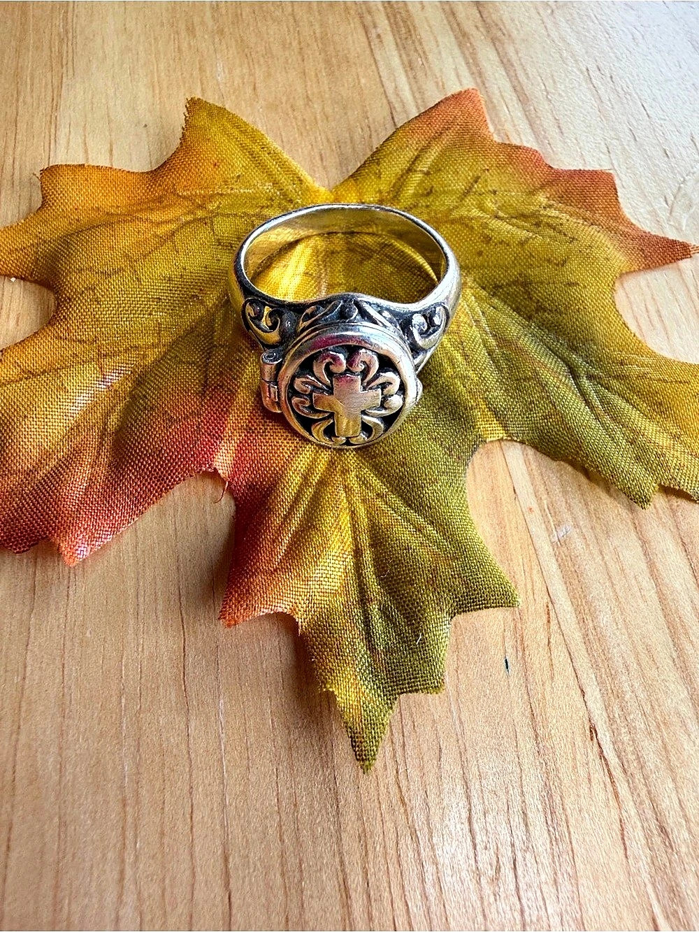 Sterling Silver Cross Ring-size 8.5